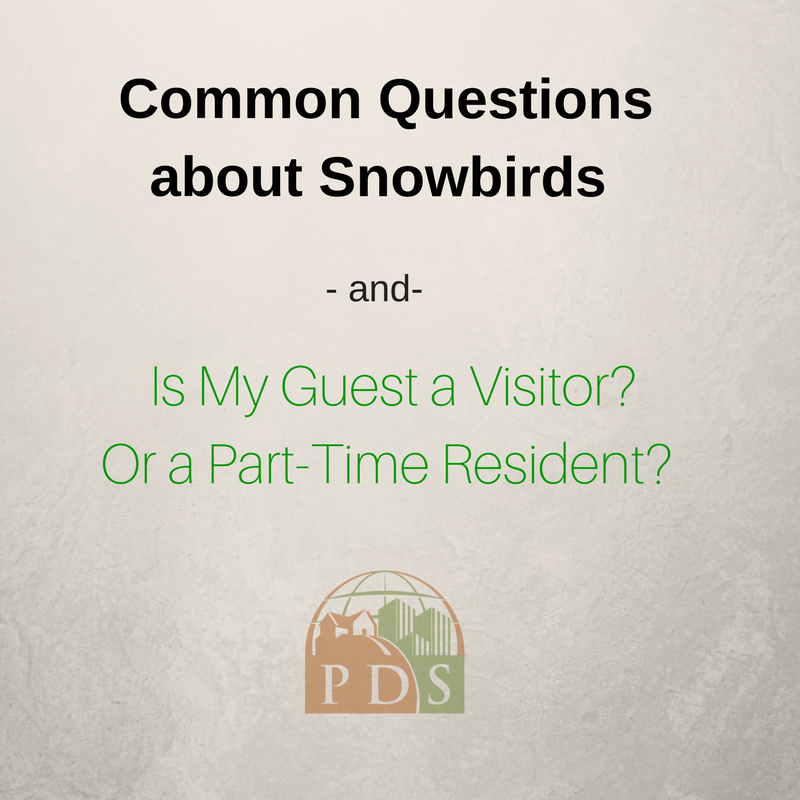 Temporary Residents or Snowbirds in the HOA