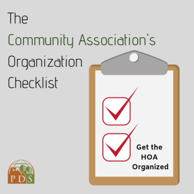 Organizing the HOA Board. HOA Checklist